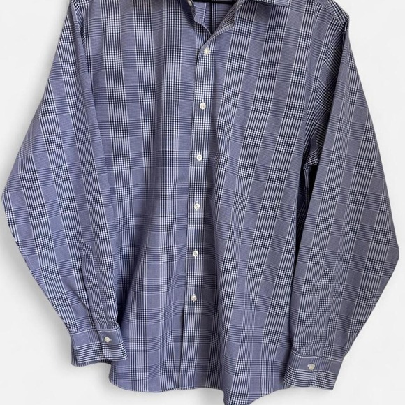 Other - Brooks Brothers Regent Non-Iron Blue White Check Checkered Dress Shirt 16-34
